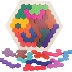 puzzle en bois enfant hexagone